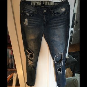 Distressed jeans